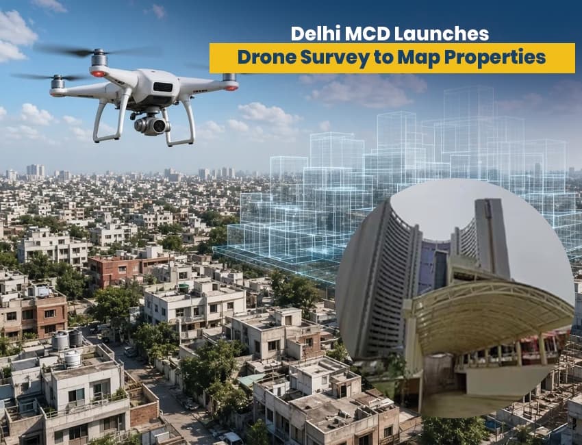 Delhi MCD Launches Drone Survey to Map Properties and Identify Tax Discrepancies